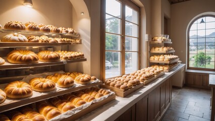 Warm Bakery Light Fresh Bread Detailed Still Life