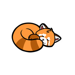 Cute Red Panda Sleeping