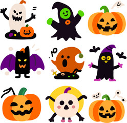 Funny and Scary Halloween Vector Pack – 9 Spooky Designs