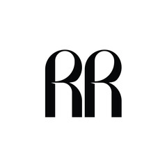 RR monogram logo design letter text name symbol monochrome logotype alphabet character simple logo