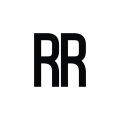 RR monogram logo design letter text name symbol monochrome logotype alphabet character simple logo