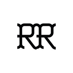 RR monogram logo design letter text name symbol monochrome logotype alphabet character simple logo