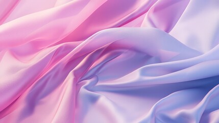 Obraz premium 3D rendering with abstract backgrounds with pink and purple wavy fabric surfaces, perfect for designs, banners, posters, packaging, or presentations.