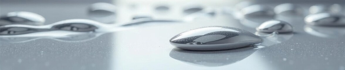 Polished silver, reflective highlights, smooth surface, stainless steel, background, light