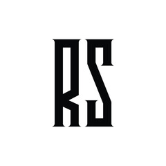 RS monogram logo design letter text name symbol monochrome logotype alphabet character simple logo