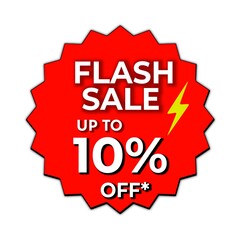 Sale special offer price tag vector, sale icon red 