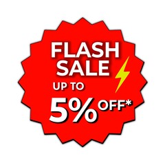 Sale special offer price tag vector, sale icon red 