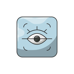 Bio Scanner Icon, Humanoid Recognition Eye is suitable to represent your graphic needs.