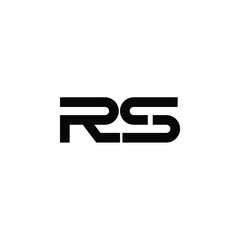 RS monogram logo design letter text name symbol monochrome logotype alphabet character simple logo