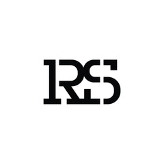RS monogram logo design letter text name symbol monochrome logotype alphabet character simple logo