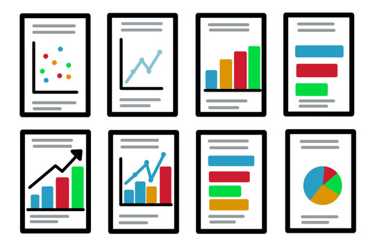 Business Report Infographic with Data Charts and Graphs
