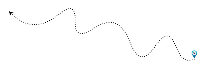 dotted arrow icon set, dotted line vector vector illustration
