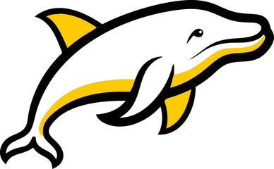 Obraz premium Beluga whale with rounded head isolated on white background isolated on transparent background