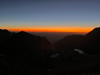 sunset in the mountains