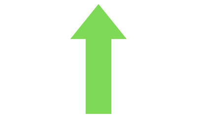 green arrow isolated on white