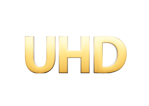 Golden UHD Text With A Sleek Metallic Gleam For Digital Media And Upscale Branding 3D Illustration