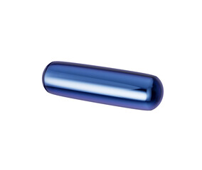 3D Glossy metallic blue minus symbol with a modern, sleek and minimalistic design. 3d illustration