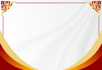Elegant red gold gradation certificate background