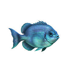 Fototapeta premium Bluegill Fish: Detailed Illustration of a Sunfish
