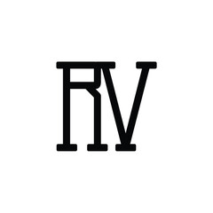 RV monogram logo design letter text name symbol monochrome logotype alphabet character simple logo