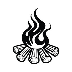 flaming torch vector illustration