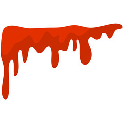 Vibrant Red Drips An Abstract Illustration of Fluid Dynamics and Color