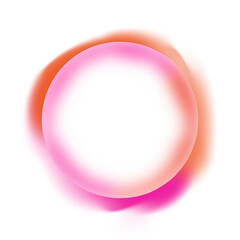 Orange Pink Circle Frame Gradient Overlay with Soft Blur Border
