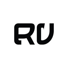 RV monogram logo design letter text name symbol monochrome logotype alphabet character simple logo