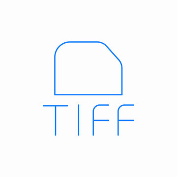 tiff image format icon sign vector