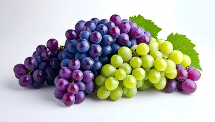 Fresh Grapes Harvest Red with Green, and Purple.