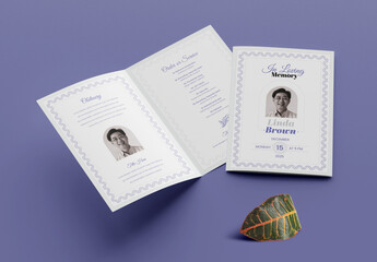 Funeral Program Memorial Service Obituary Layout