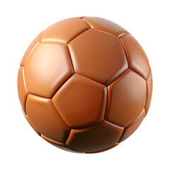 Classic leather soccer ball on black background