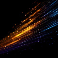 Obraz premium Abstract Light Streaks on Black Background