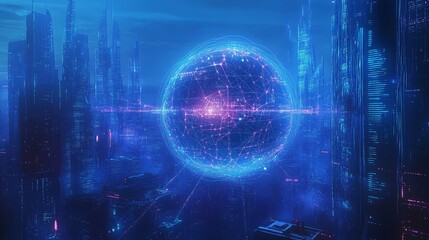 Obraz premium Digital World Connection