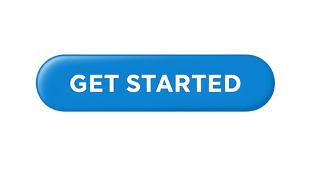 A Blue Get Started Button with White Text on Black Background