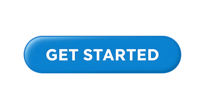 A Blue Get Started Button with White Text on Black Background