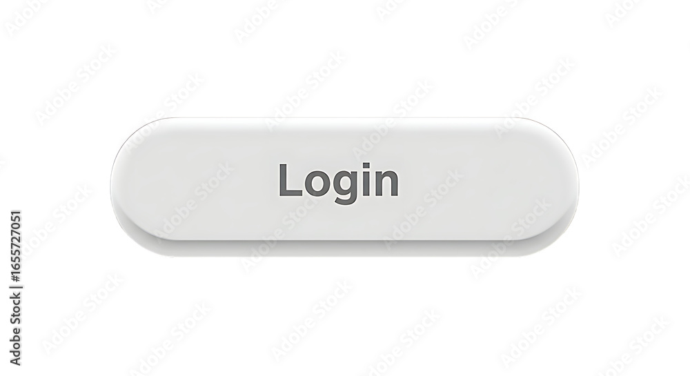 Aufkleber a sleek white login button on a transparent background