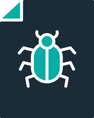 File virus line icon, file virus line icon – infected document, malware file symbol