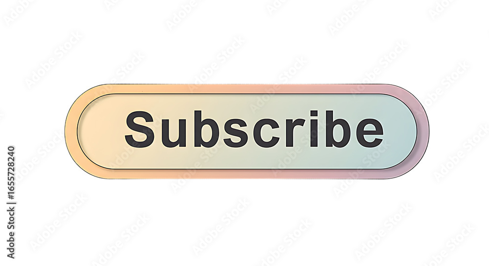 Aufkleber subscribe button graphic with soft colors and rounded shape