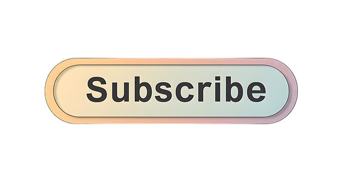 Subscribe Button Graphic with Soft Colors and Rounded Shape