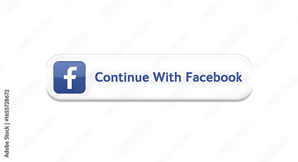 Aufkleber continue with facebook button a portal to social connection