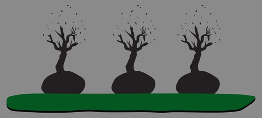  Spooky tree with twisted branches.