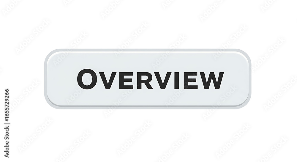 Aufkleber clean white overview button graphic for websites and applications