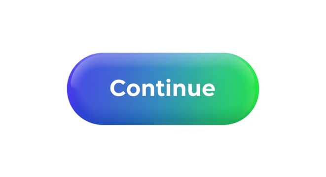 Vibrant Continue Button Design with Blue and Green Gradient