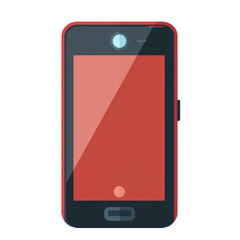smart phone with blank screen isolated