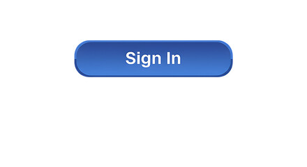 Blue Sign In Button with White Text and Rounded Edges