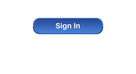 Blue Sign In Button with White Text and Rounded Edges