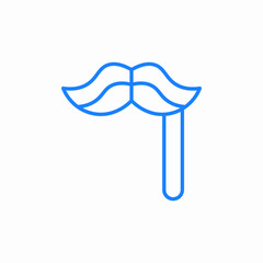 party mustache icon sign vector
