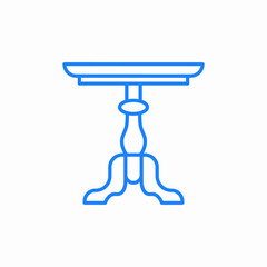 pedestal table icon sign vector