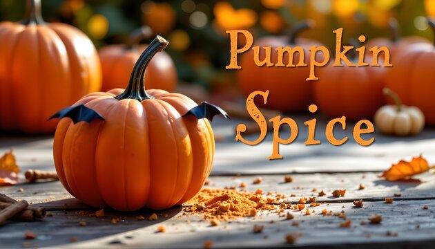 A cozy autumnal scene with pumpkins as the central theme.